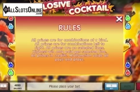 Info. Explosive Fruit Cocktail from InBet Games