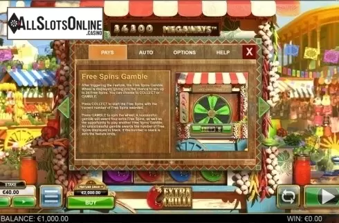 Paytable 6. Extra Chilli from Big Time Gaming