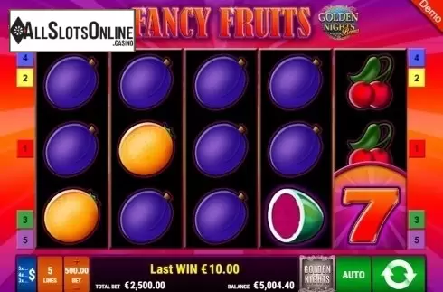 Reel screen. Fancy Fruits GDN from Gamomat