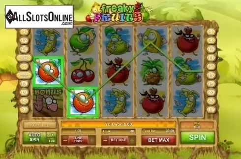 Win Screen 2. Freaky Fruits from Skywind Group