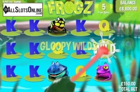 Gloopy wilds screen. Frogz from Games Warehouse