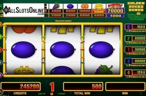 Reel Screen 3. Golden Bucks from Belatra Games