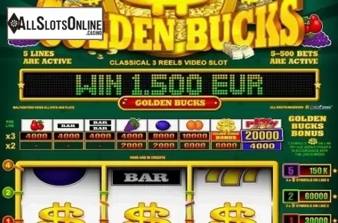 Expanded Screen. Golden Bucks from Belatra Games