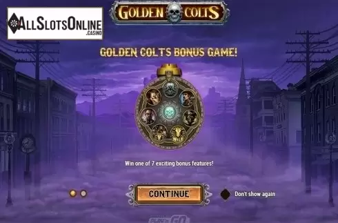 Intro screen 1. Golden Colts from Play'n Go