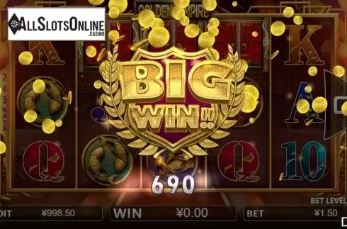 Win screen 1. Golden Empire from Iconic Gaming
