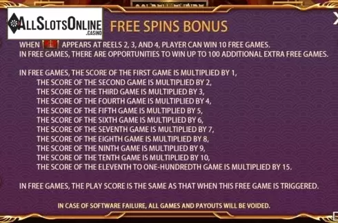 Paytable screen 2. Golden Empire from Iconic Gaming