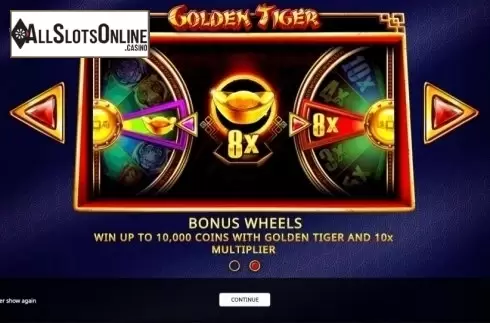 Start Screen. Golden Tiger from iSoftBet