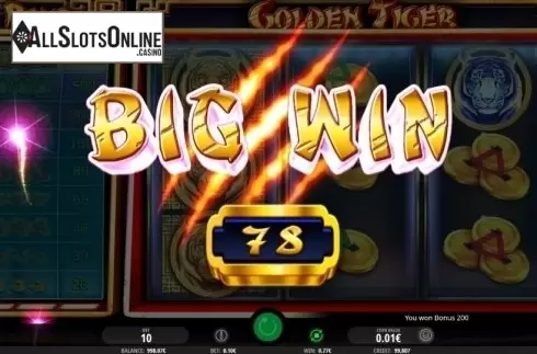 Total Win. Golden Tiger from iSoftBet