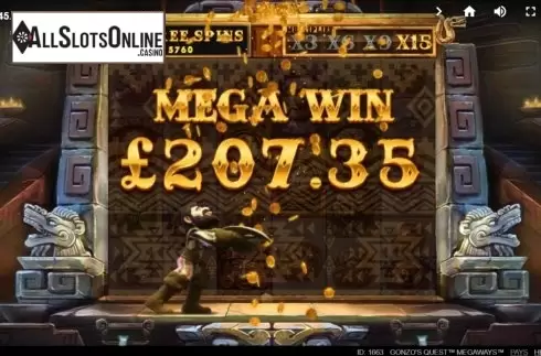 Mega Win. Gonzo's Quest Megaways from Red Tiger