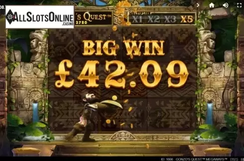 Big Win. Gonzo's Quest Megaways from Red Tiger
