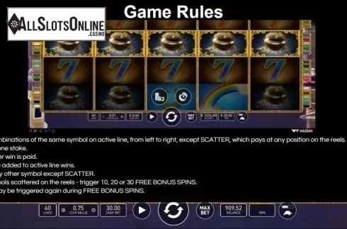 Game Rules. Good Luck 40 from Wazdan