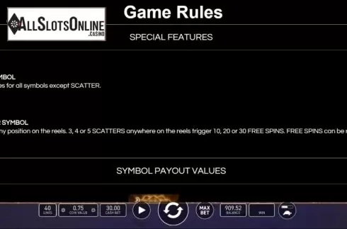 Game Rules. Good Luck 40 from Wazdan