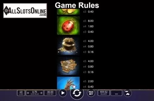 Game Rules. Good Luck 40 from Wazdan