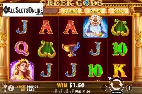 Win Screen 1. Greek Gods (Pragmatic Play) from Pragmatic Play