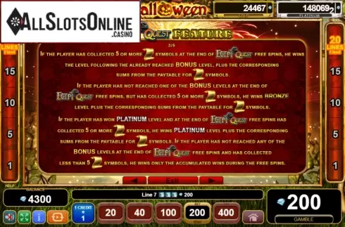 Features 2. Halloween Egypt Quest from EGT