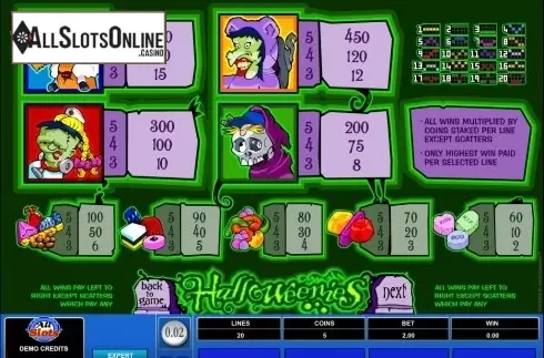 Screen3. Halloweenies from Microgaming