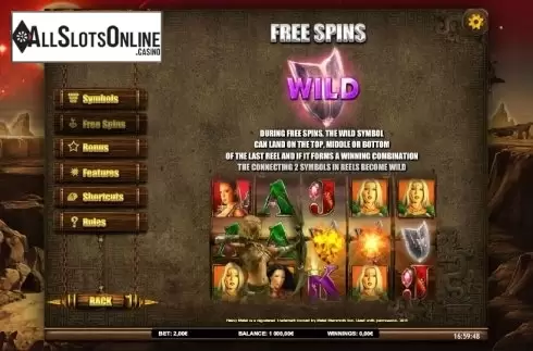 Paytable 2. Heavy Metal Warriors from iSoftBet