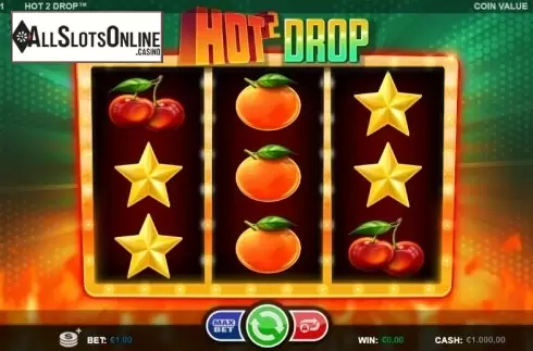 Reel screen. Hot 2 Drop from Betsson Group