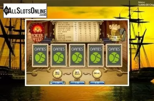 Game screen. Joker Wild (GamesOS) from GamesOS