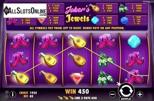 Win. Joker's Jewels from Pragmatic Play