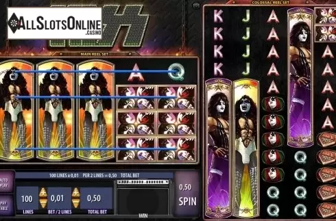 Win screen. KISS: Shout it Out Loud! from WMS