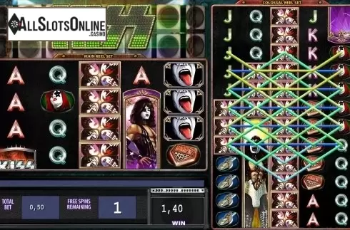 Win screen. KISS: Shout it Out Loud! from WMS