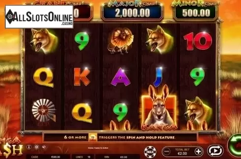Reel Screen. Kanga Cash (Ainsworth) from Ainsworth