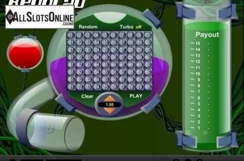 Game Screen 1. Keno Lab from 1X2gaming