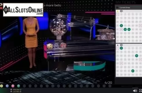 Game Screen. Keno Live Casino (Ezugi) from Ezugi