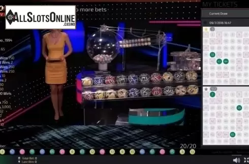Game Screen. Keno Live Casino (Ezugi) from Ezugi