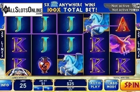 Win Screen . Age of the Gods King of Olympus from Playtech