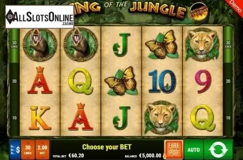 Reel Screen. King of the Jungle RHFP from Gamomat