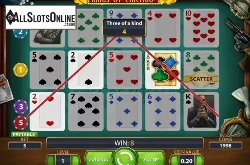 Win Screen . Kings of Chicago from NetEnt