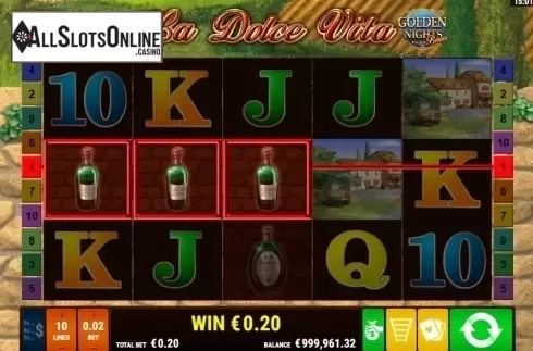 Win screen. La Dolce Vita GDN from Gamomat