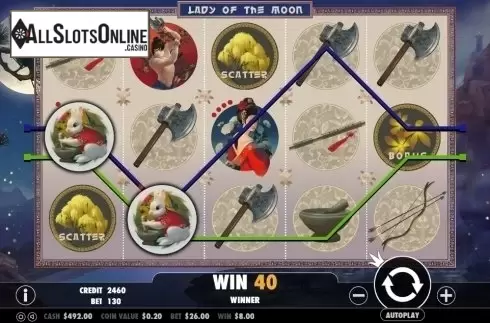 Win Screen 2. Lady of the Moon from Pragmatic Play