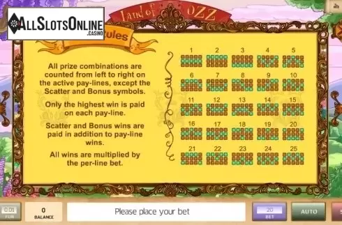 Lines. Land of Ozz from InBet Games