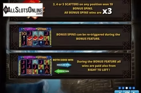 Paytable 3. Le Mystere de Prince from Zeus Play