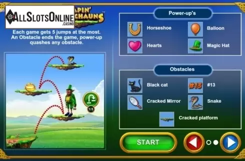Screen 2. Rainbow Riches Leapin' Leprechauns from Barcrest