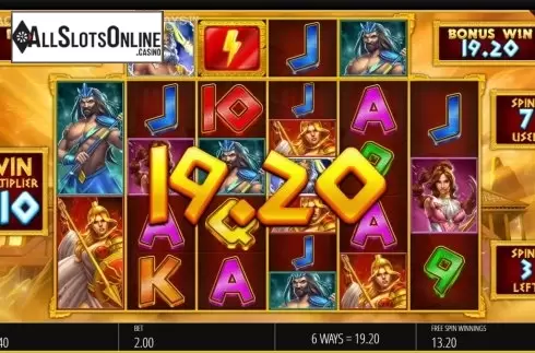 Win Screen 3. Legacy Of The Gods Megaways from Blueprint