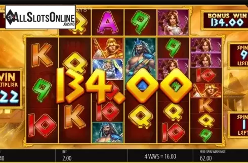 Win Screen 4. Legacy Of The Gods Megaways from Blueprint