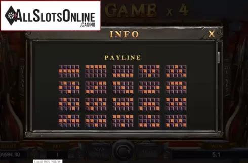 Paylines. Legendary Gladiator from TIDY