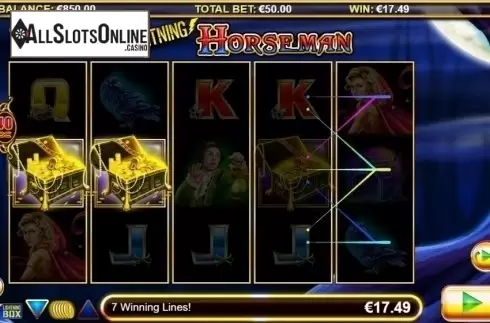 Win Screen . Lightning Horseman from Lightning Box