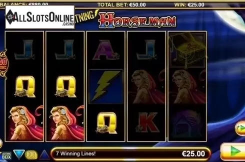Win Screen 3. Lightning Horseman from Lightning Box