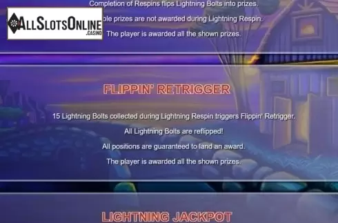 Paytable 2. Lightning Horseman from Lightning Box