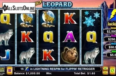 Game Screen. Lightning Leopard from Lightning Box