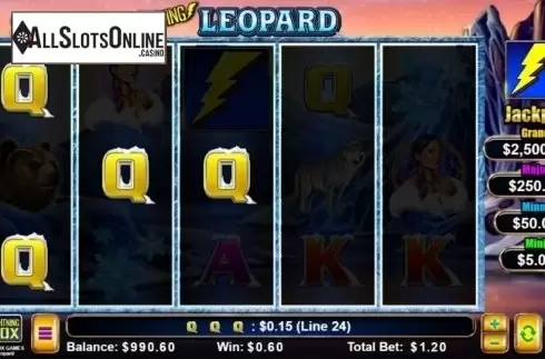 Win Screen. Lightning Leopard from Lightning Box