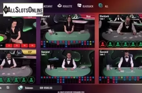 Game Screen. Lobby Live Casino (Vivogaming) from Vivo Gaming