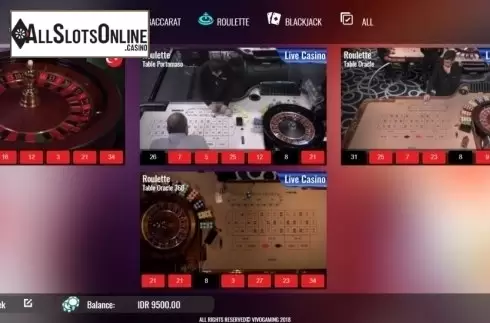 Game Screen. Lobby Live Casino (Vivogaming) from Vivo Gaming