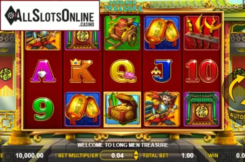 Reel screen. Long Men Treasure from Aspect Gaming