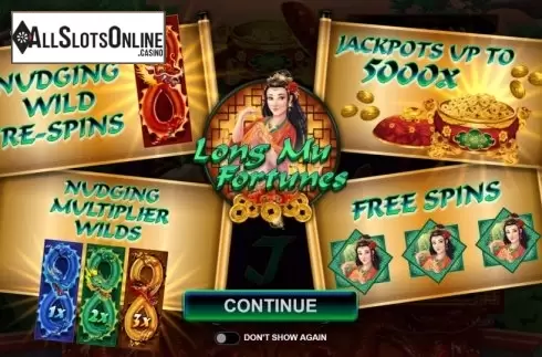 Start Screen. Long Mu Fortunes from Fortune Factory Studios